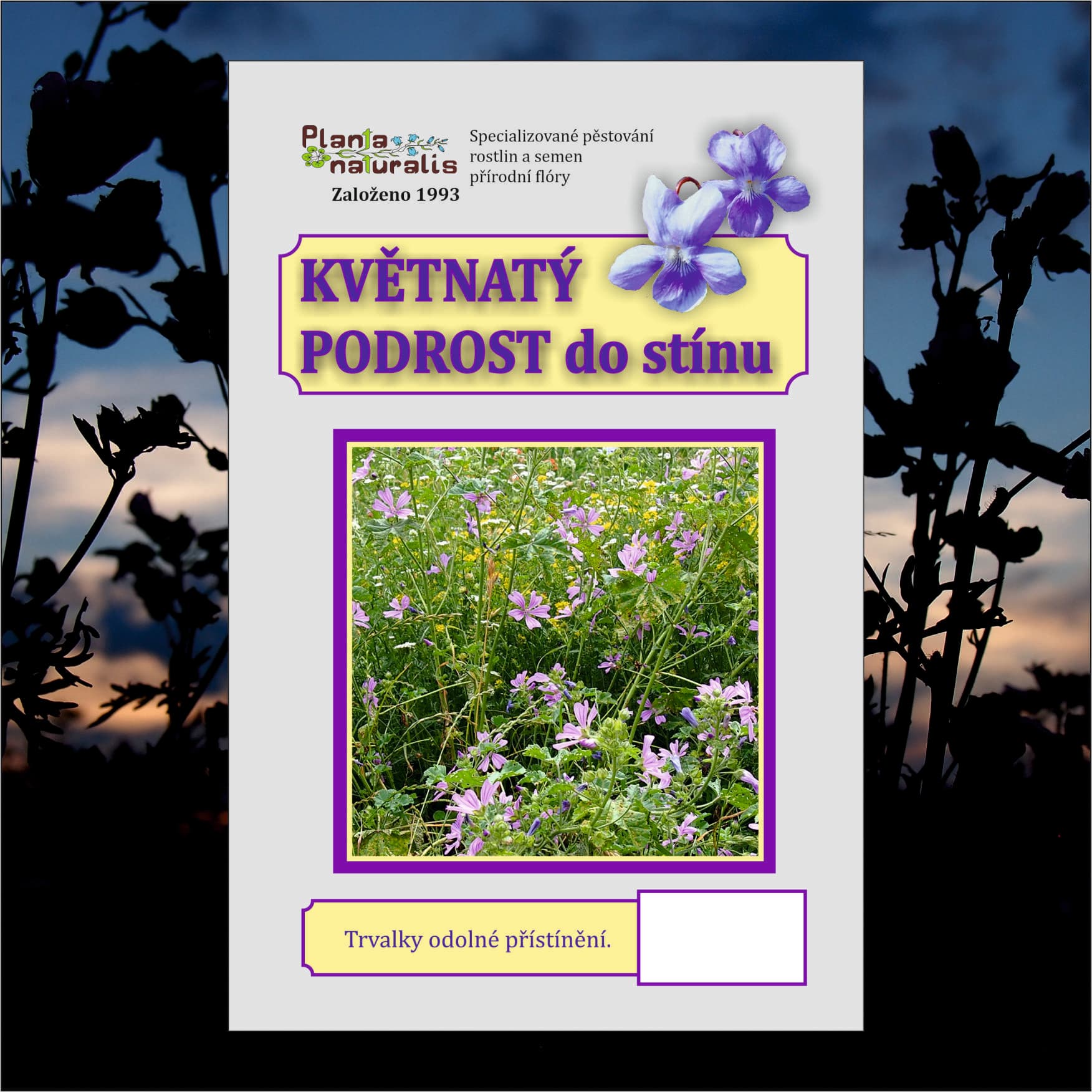 Květnatý podrost do stínu